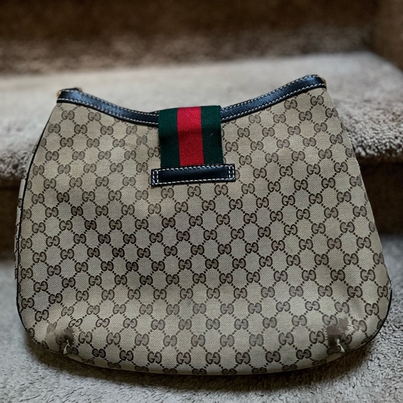 Gucci Hobo Bag Web Gg Muticolor Canvas Tote EUC - Picture 3 of 10